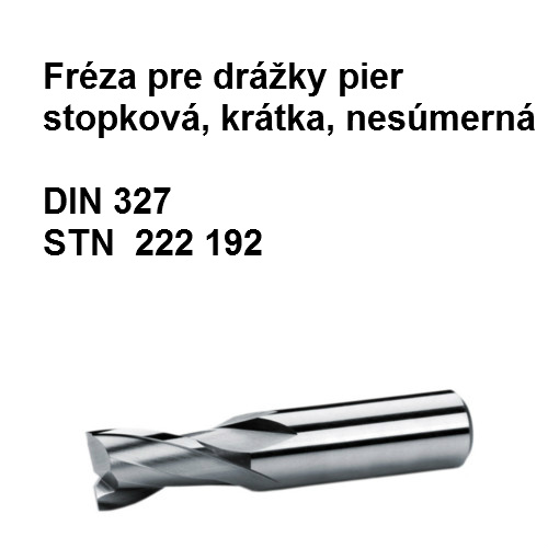 Fréza stopková pre drážky pier, krátka nesúmerná 12x14  X1 , HSS 30  