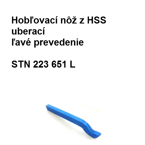 Hobľovací nôž z HSS uberací ľavé prevedenie 25x16
