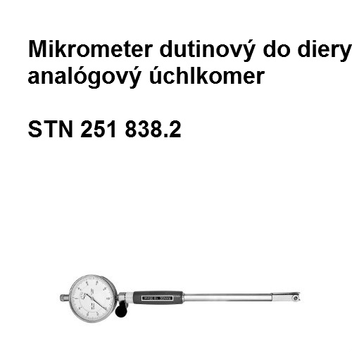 Mikrometer dutinový do diery, analógový úchylkomer 30,5-55,5/260mm 0,01mm