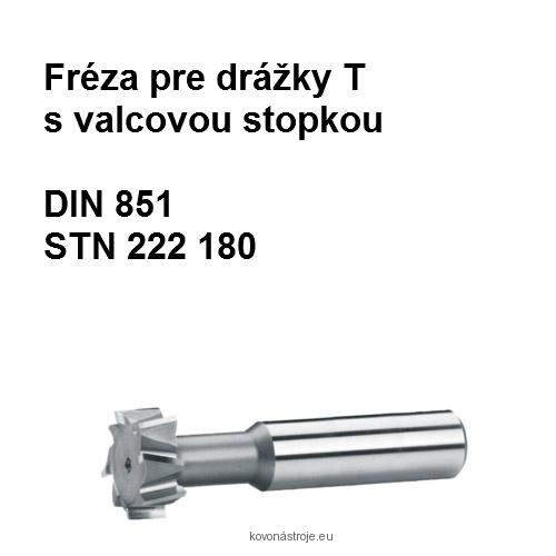 Fréza tvarová pre drážky T s valcovou stopkou 12,5 W1, HSS 30