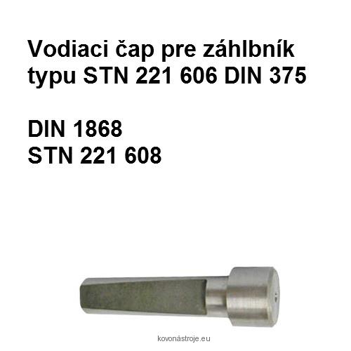 Vodiaci čap pre záhlbníky DIN 375, STN 221606 6,6x5mm HSS