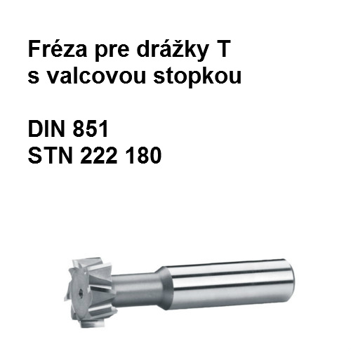 Fréza tvarová pre drážky T s valcovou stopkou 12,5 X1, HSS 30