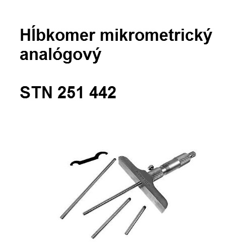 Hĺbkomer mikrometrický analógový 0-100 mm, tr.presnosti 0,01 mm