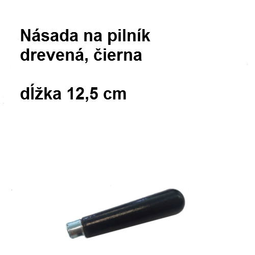 Násada na pilník drevená, čierna, 12,5 cm