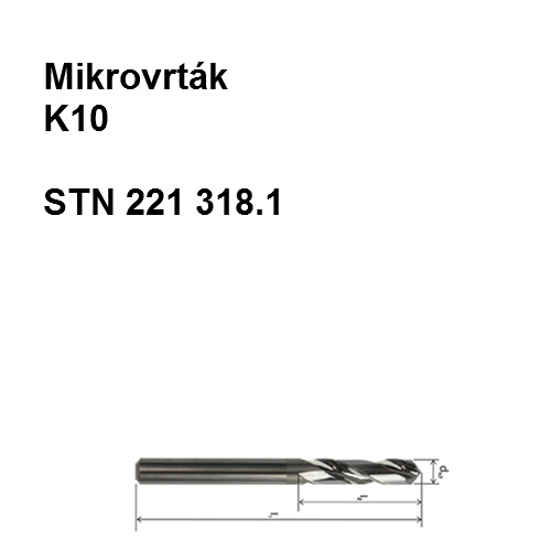 mikrovrták STN 221318.8 K10