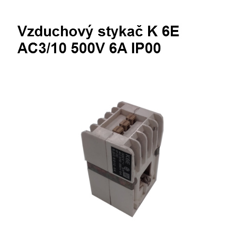 Vzduchový stykač K6E AC3/10 500V 6A IP00
