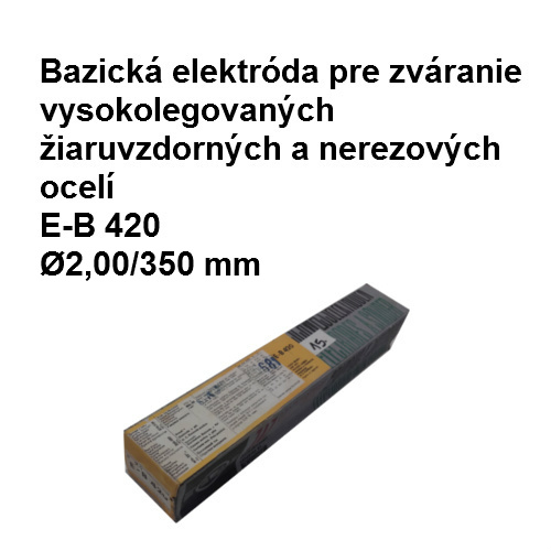 Elektróda bazická E-B 420,  Ø2,00/350 mm