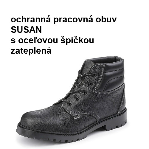 Pracovná obuv - členková s oceľovou špicou SUSAN, veľkosť: 38/5, zateplená