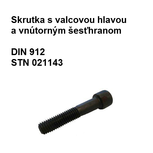 Skrutka 5x30, DIN 912, STN 1143.52, tvrdosť 8.8, povrch.úprava čierna