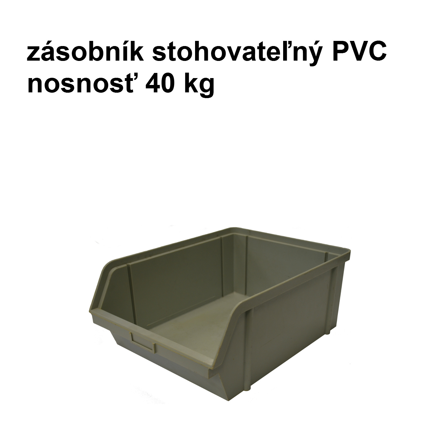 plastová prepravka skosená stohovateľná, nosnosť 40 kg, rozmery d375 x š275 x v158 mm
