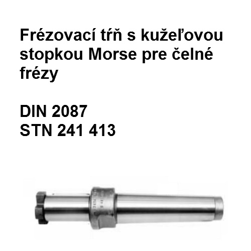 Frézovací tŕň s kužeľovou stopkou Morse pre čelné frézy 4x27x23 M12U8 L15
