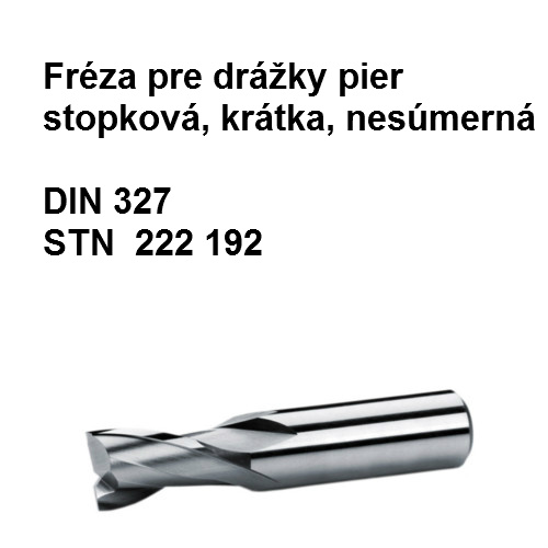 Fréza stopková pre drážky pier, krátka nesúmerná   4x7 , HSS