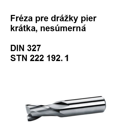 Fréza pre dražky pier krátka, nesúmerná    4             (4x7), HSS 30  