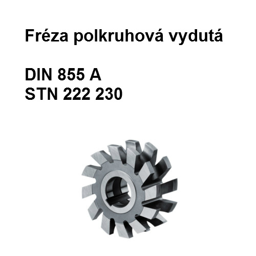 Fréza tvarová polkruhová vydutá  R 3  X3, HSS 02  