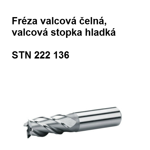 Fréza valcová čelná, valcová stopka hladká 8x28 T1 J čierna