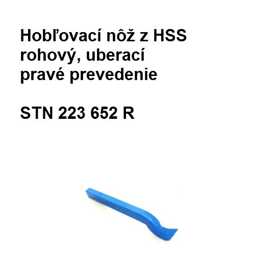 Hobľovací nôž z HSS rohový, uberací pravé prevedenie 25x16