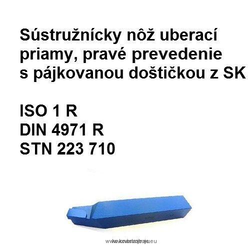 Súst. nôž uberací priamy, pravé prevedenie s pájkovanou doštičkou z SK 20x20 S20