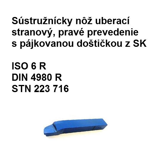 Súst. nôž uberací stranový, pravé prevedenie s pájkov. doštičkou z SK 32x32 P30 