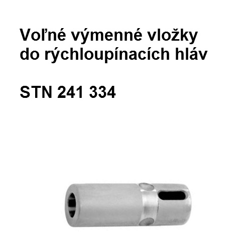 Voľné výmenné vložky do rýchloupínacích hláv 4x3