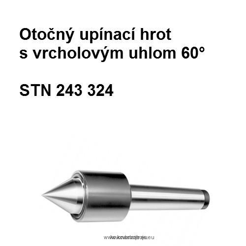 Otočný upínací hrot s vrcholovým uhlom 60° MK5
