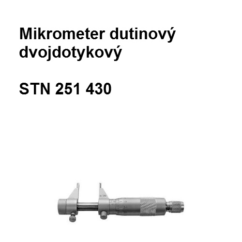 Mikrometer dutinový dvojdotykový 25-50 mm, tr.presnosti 0,01 mm