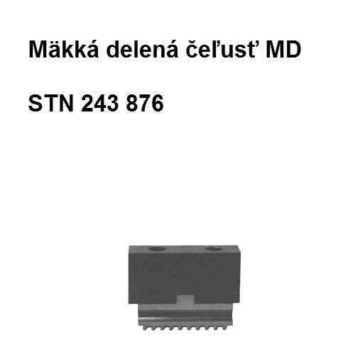 Mäkká delená čeľusť MD 160/4 sada