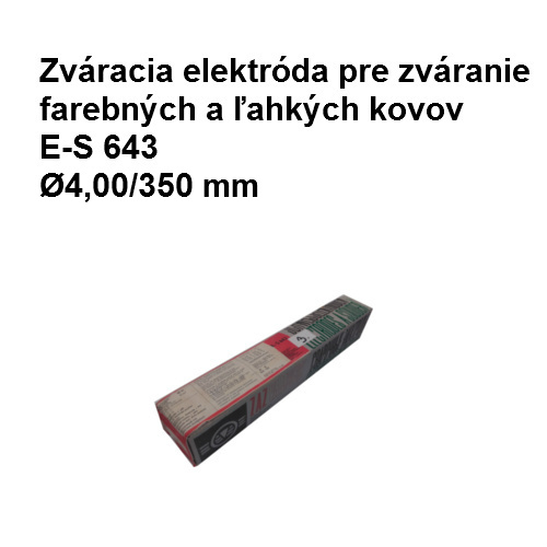 Elektróda pre farebné a ľahké kovy E-S 643,  Ø2,50/350 mm