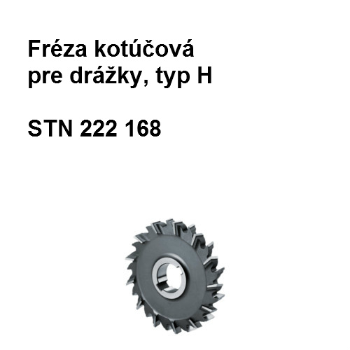 Fréza kotúčová, typ H pre drážky 100x20 W4, HSS 92