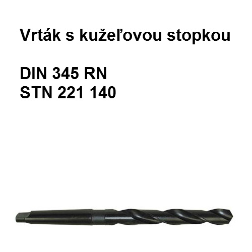 Vrták s kužeľovou stopkou  5,4 mm HSS