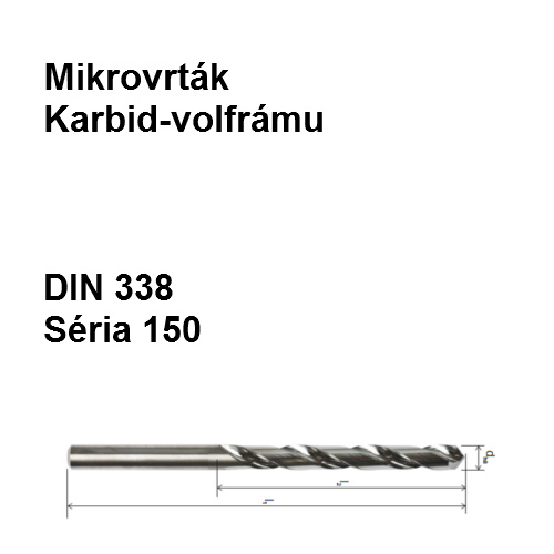 mikrovrták DIN 338, séria 150