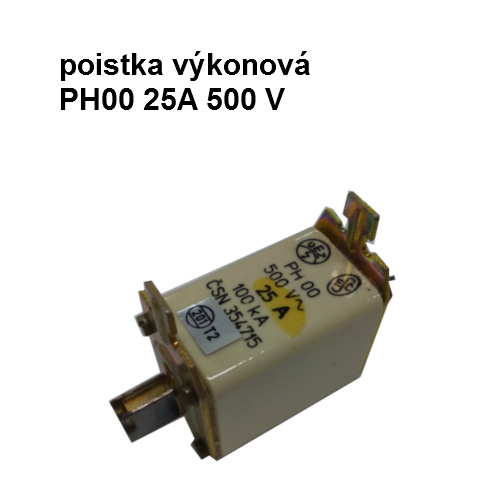 Poistka výkonová PH00 25A 500 V