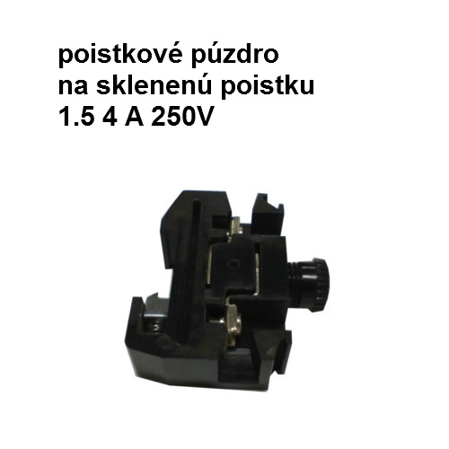 Poistkové púzdro na sklenenú poistku 1,5 4A 250V