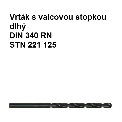 Vrták s valcovou stopkou dlhý 3mm HSS