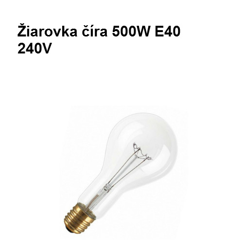 Žiarovka číra 500W E40 240V