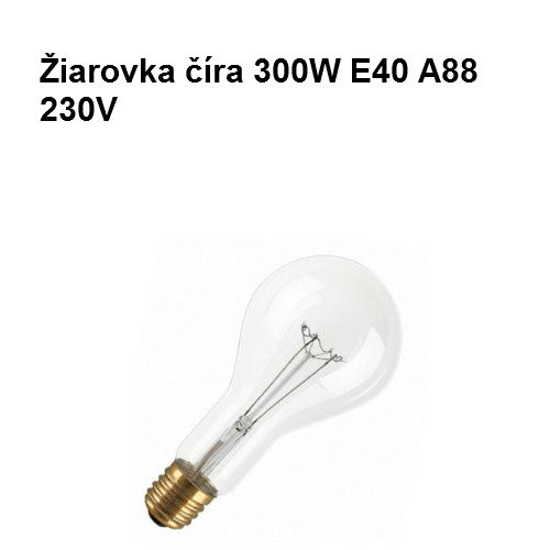 Žiarovka číra 300W E40 A88 230V
