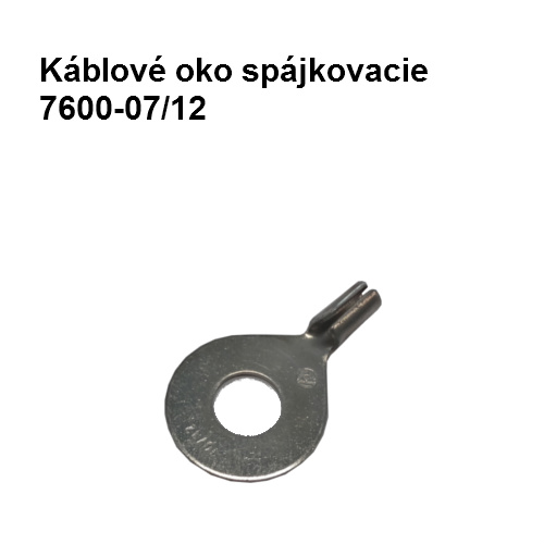 Káblové oko spájkovacie 7600-07/12