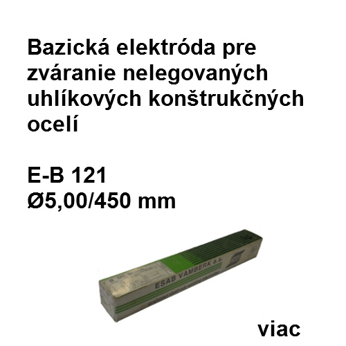 Elektróda bazická E-B 121,  ?5,00/450 mm