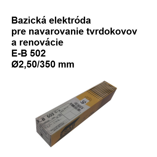 Elektróda bazická E-B 502,  ?2,50/350 mm