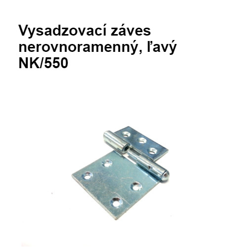 Vysadzovací záves nerovnoramenný ľavý NK/550