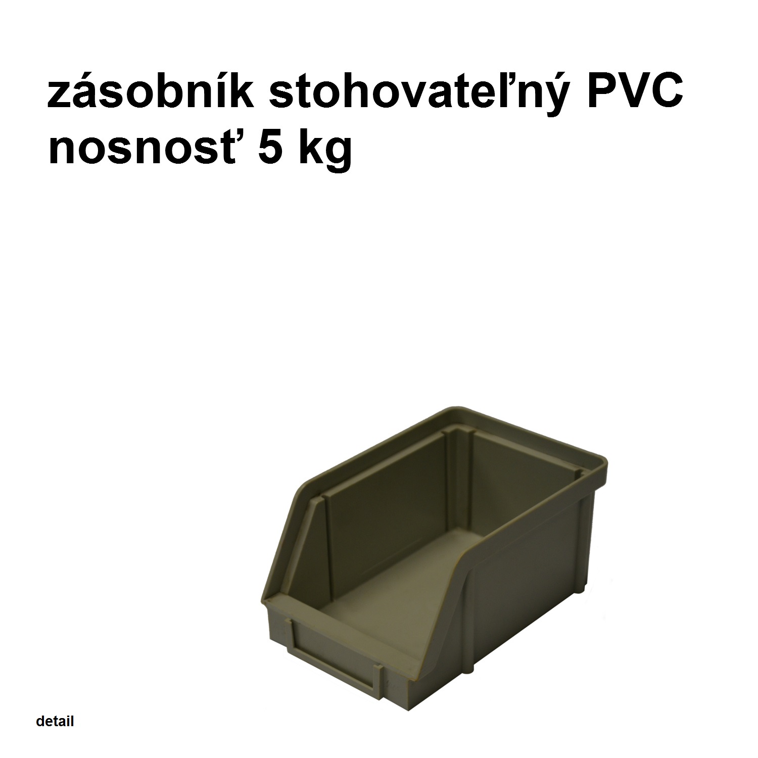 plastová prepravka skosená stohovateľná, nosnosť 5 kg, rozmery d140 x š88 x v70 mm