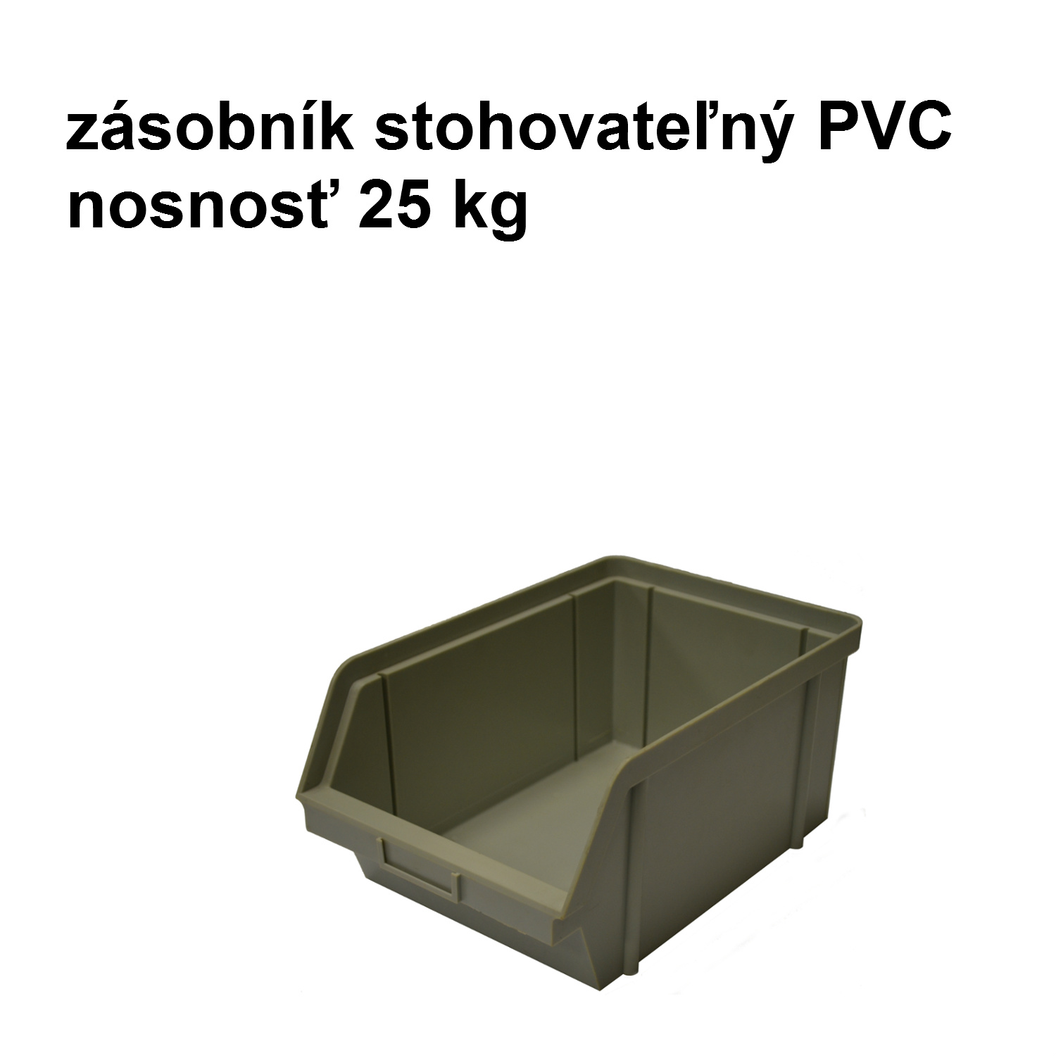 plastová prepravka skosená stohovateľná, nosnosť 25 kg, rozmery d288 x š183 x v140 mm