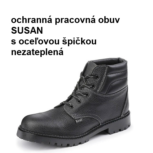 Pracovná obuv - členková s oceľovou špicou SUSAN, veľkosť: 48/13, nezateplená