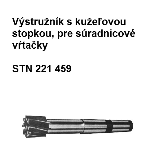 Výstružník s kužeľovou stopkou pre súradnicové vŕtačky 3,5 H7 Morse 1-M6 HSS