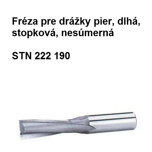 Fréza stopková pre drážky pier, krátka nesúmerná   12x14 X3, HSS 52 zps 