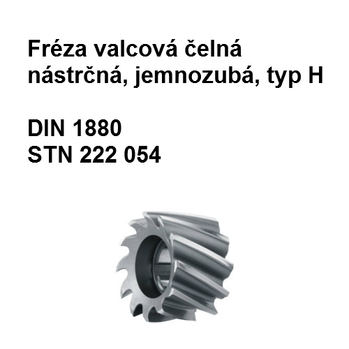 Fréza valcová čelná, nástrčná, typ H jemnozubá 63x40 T3, HSS 92